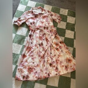 Calvin Klein Floral Pink Dress with pockets